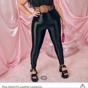 Shein Curve PU Leather Leggings